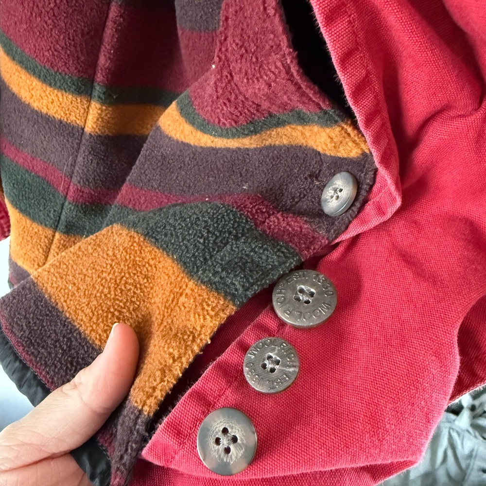 Woolrich Red Ruby Lined Chore Coat Barn Jacket Vi… - image 7